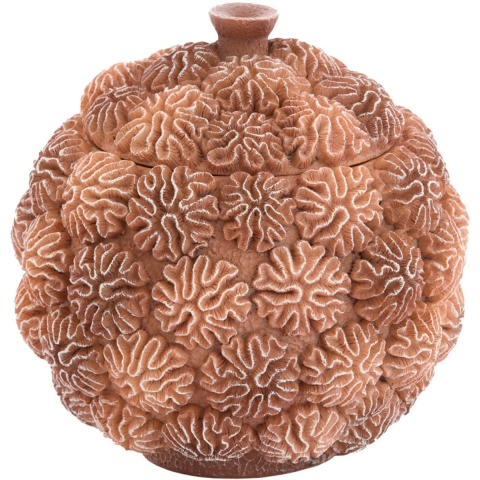 Light & Living deco box+deksel coral Ø17x16cm -