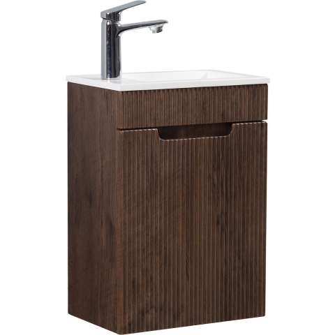 Badplaats Toiletmeubel thermis 40 x 22 cm walnoot bruin fonteinmeubel met
