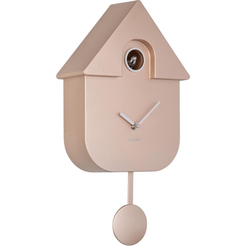 Karlsson wandklok modern cuckoo metallic metallic rose gold
