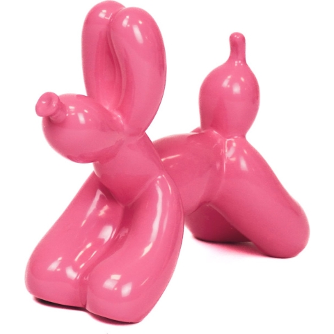 House Vitamin Ornament balloon dog ceramic pink 8x7x14,5cm