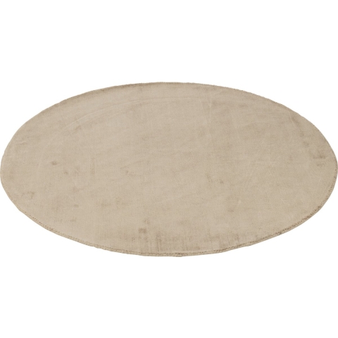 J-Line Carpet round handmade viscose beige
