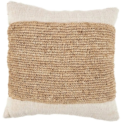 Bazar Bizar The raffia stamp cushion cover natural