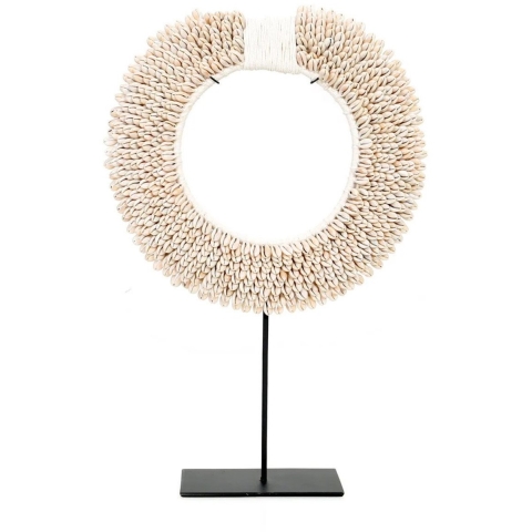 Bazar Bizar The papua shell disc on stand white m