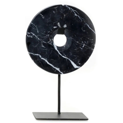 Bazar Bizar The marble disc on stand black m