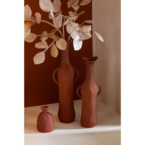 J-Line Vase aluminium terracotta small