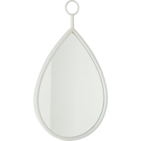 J-Line Hanging mirror drop mirror/mdf white small