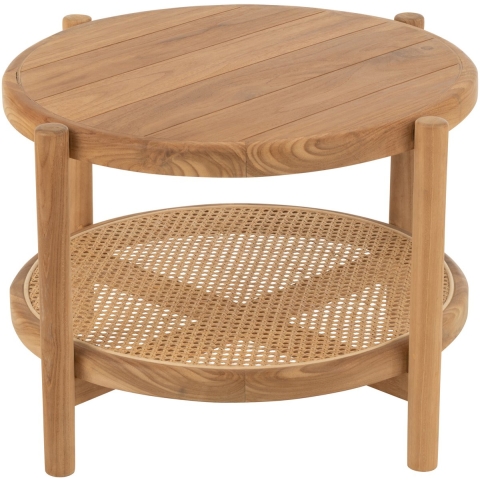 J-Line Side table round teak natural