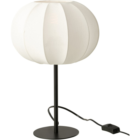 J-Line Table lamp lantern metal/textile white small