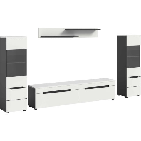 Furnilux Canu woonkamercombinatie staand-hangend nb basalt nb abs. nb