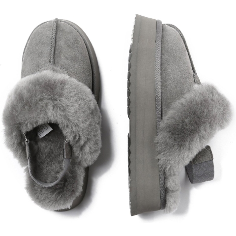 EVER AU Platformpantoffels met verwijderbare riem voor dames-WAGTAIL
