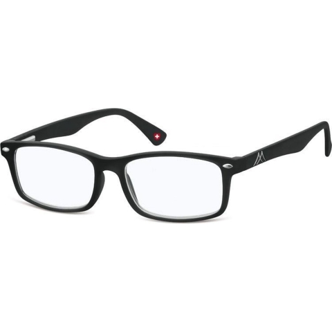 Montana rechthoekige matzwarte unisex vrouwenglazen frames