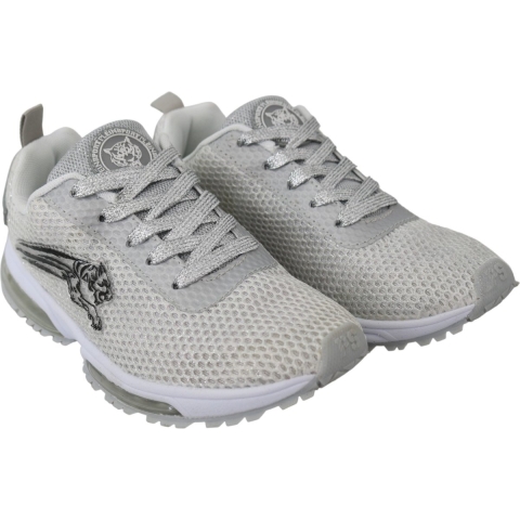 Plein Sport Vrouwen Zilver Polyester Gretel Sneakers Schoenen