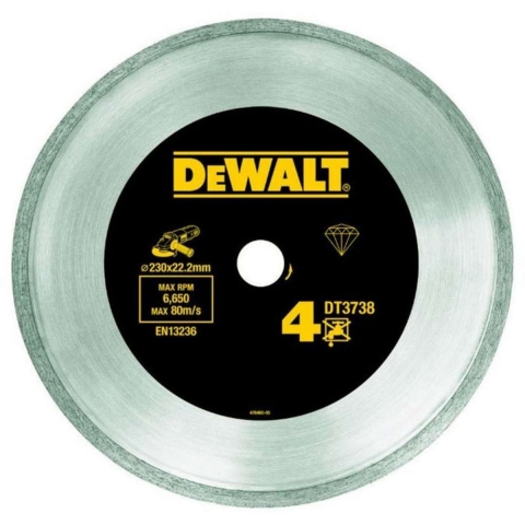 DeWalt Accessoires Diamantblad, gesinterd, voor tegels, Ø230mm - DT3738-XJ