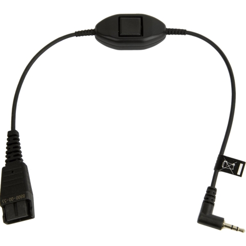 Jabra QD to 2 5mm pin plug straight 0 3