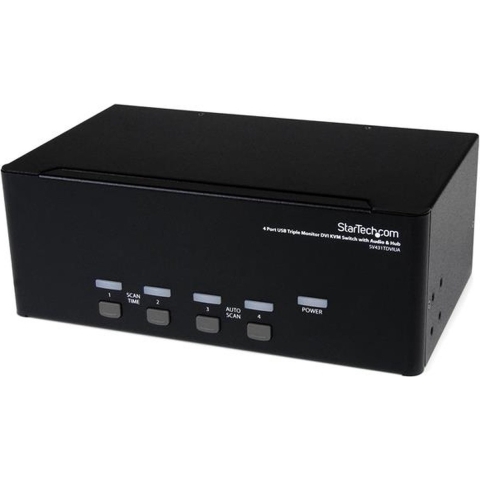 Startech 4 Port Triple Monitor DVI USB K