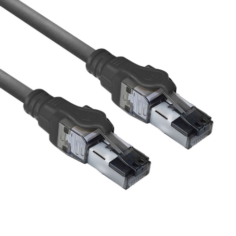 ACT Zwarte 5 meter S/FTP CAT6A IDC 4PPoE