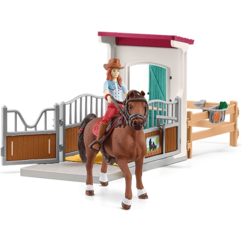 Top1Toys Schleich 42710 Horsebox h Hannah & Cayenne