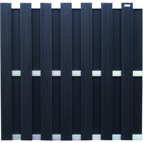 Tuinscherm schutting composiet antraciet alu 180x180cm