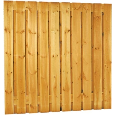 Schutting tuinscherm zichtdicht 21 planks 180x180cm RVS