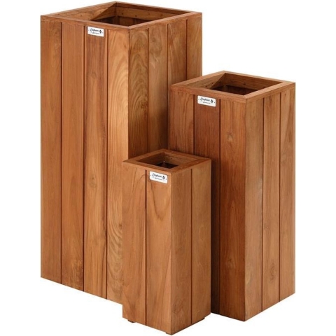 Bloembak plantenbak Bangkirai hardhout 70cm hoog