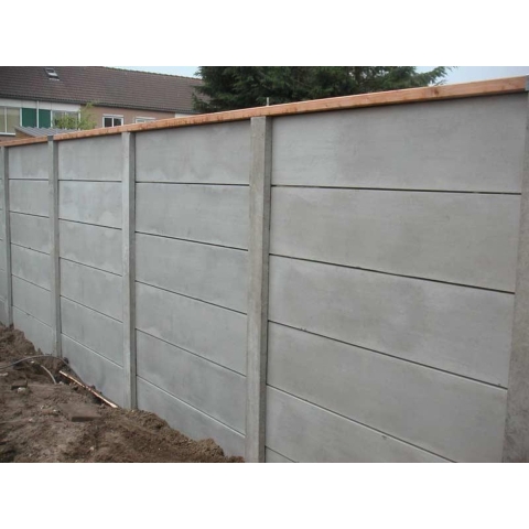 Beton schutting basic grijs of antraciet enkelzijdig 200x193cm