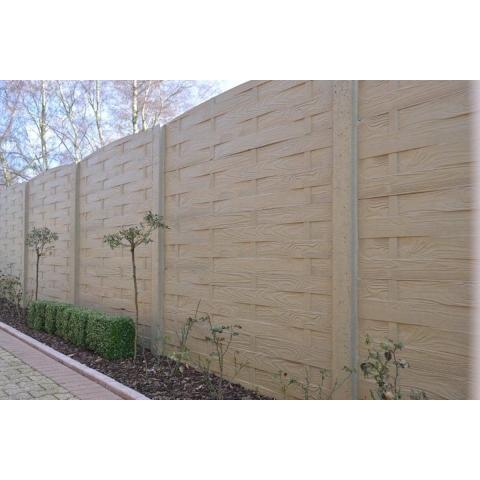 Beton schutting Weavestone enkelzijdig 200x193cm