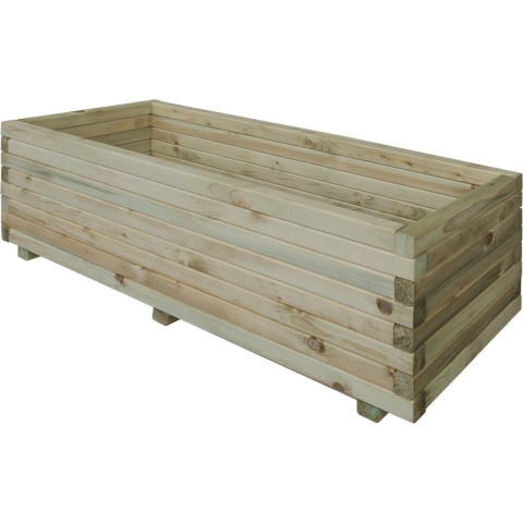 Houten bloembakken plantenbak rechthoek 60x30x30cm