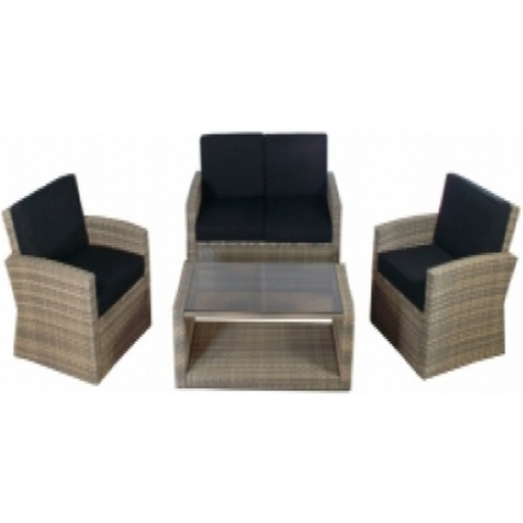 Loungeset tuinset wickerset Ambiente cappuccino