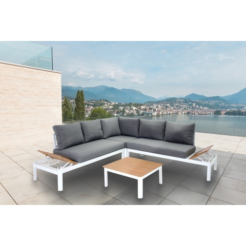 Aluminium loungeset Lotus 5 personen