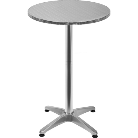 Statafel Zilver Aluminium 115cm Hoogte Verstelbaar