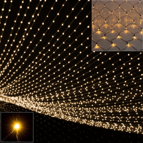 Kerstverlichting Net Warmwit 160 LED 200x150cm