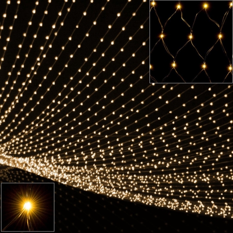 Kerstverlichting Net Blauw 100 LED 120x120cm