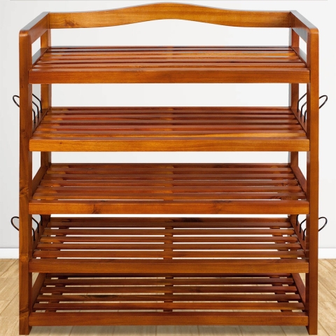 Schoenenrek Bruin Acaciahout 75x26x82cm