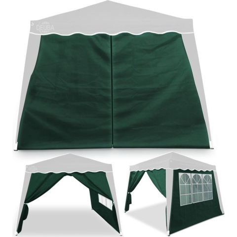 Zijwand 2 Stuks voor Paviljoen Capri Groen 3x3m