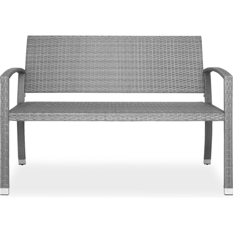 Polyrotan Tuinbank Grijs 122x58x87cm