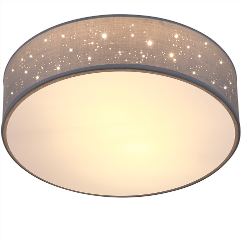 Plafondlamp Grijs Stof ø38cm