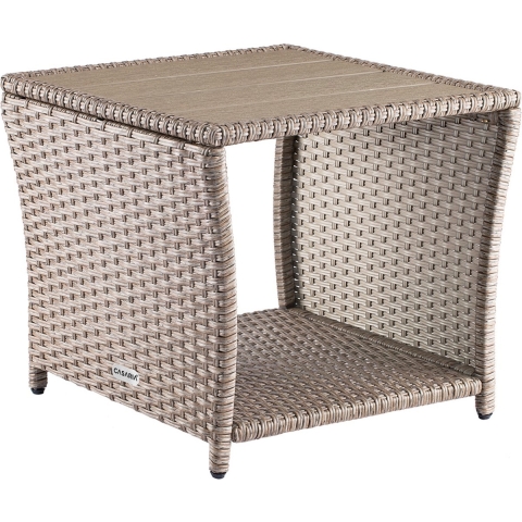 Polyrotan Bijzettafel Vedis Creme 45x45x40cm
