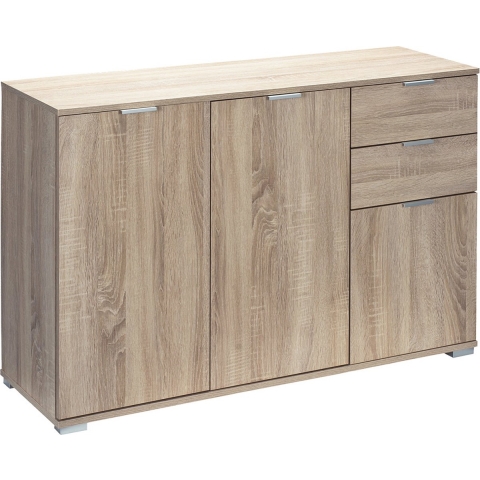 Kast Dressoir Alba Eiken met 3 Deuren en Laden