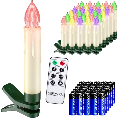 LED Kerstboomverlichting 30 stuks Multicolor incl Batterijen