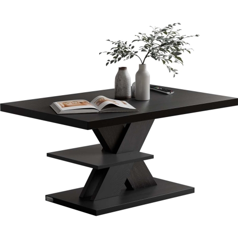 Salontafel Detroit Zwart 90x60x45cm