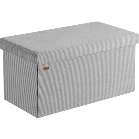 Opbergbank Grijs Koord 76x38x38cm MDF opvouwbaar