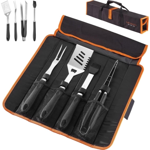 BBQ Gereedschapsset 4-delig RVS incl Opbergtas