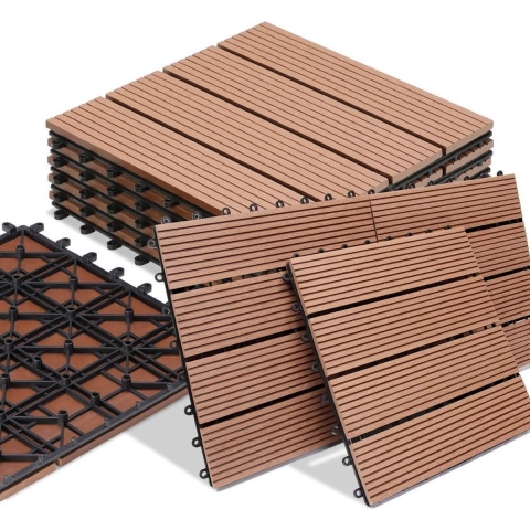 Tegels 11 stuks Klassiek Terracotta WPC 30x30cm