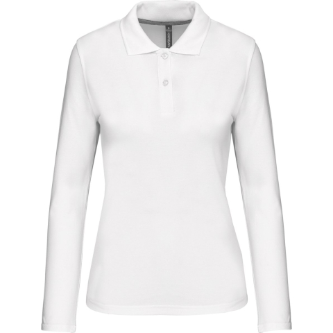 Damespolo met korte mouwen Kariban blanc