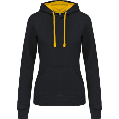 Dames Hoodie Kariban Contrastée