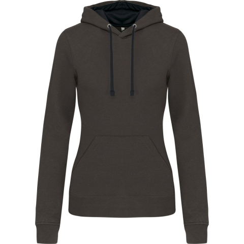 Dames Hoodie Kariban Contrastée