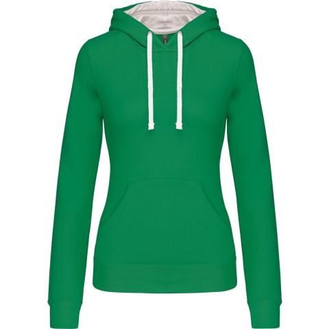 Dames sweatshirt met capuchon Kariban Contrastée