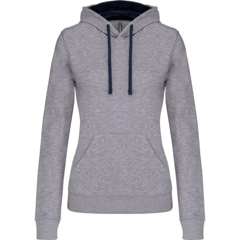 Dames Hoodie Kariban Contrastée