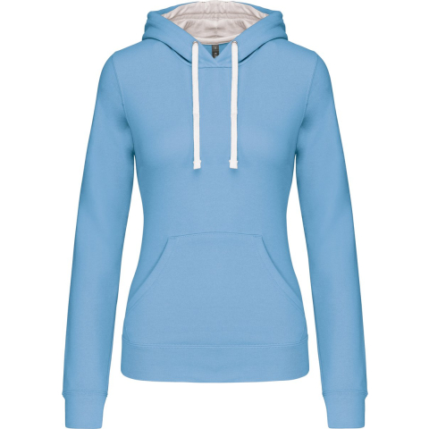 Dames Hoodie Kariban Contrastée