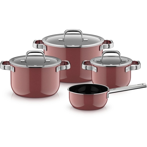 WMF Fusiontec Mineral Pro Pannenset 4-delig Rose Quartz